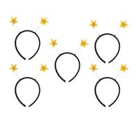 HAPINARY Serrage-tête Étoile Jaune 5 Pièces Accessoires pour Cheveux en Tissu et Métal, Ajustement Confortable, Style Facile à Coiffer pour Fêtes et Performances sur Scène