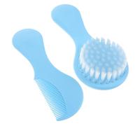 HAPINARY Set Brosse et Peigne Garçon Fille Doux pour Chevelu Sensible Kit de Toilette Bleu Ciel pour Garçons Filles Démêlage Sans et Nettoyage Facile