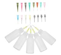 HAPINARY Set de Bouteille Doseuse Plastique avec Embout Aiguille Précis pour Colle Peinture DIY Loisirs Créatifs Tatouage