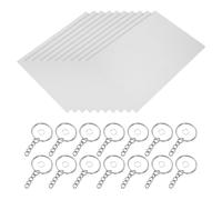 HAPINARY Set de Feuilles Thermorétractables en Plastique Facile à Utiliser avec Porte-clés en Fer, Sécurisé pour Garçon et Filles, pour Loisirs Créatifs DIY