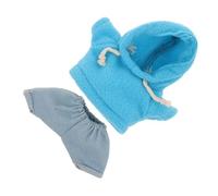 HAPINARY Set de Vêtements pour Poupée Hoodie Kawaii Peacock et Short Jean Tenue Ours Peluche Facile à Enfiler pour Accessoires de Déguisement