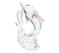HAPINARY Statuette de Poisson en Cristal Rose, Figurine Décorative Élégante