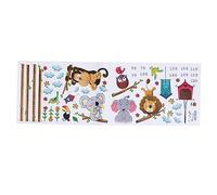 HAPINARY Sticker Mural Autocollant de Mesure Animaux Dessin Animé pour Garçon et Filles, Toise Amovible en Pvc Sûr, Décoration Chambre Bébé, Facile à Repositionner sans Résidu, Chartre