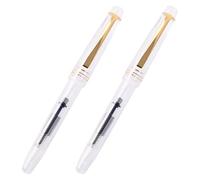 HAPINARY Stylo Pinceau de Calligraphie Chinoise Pointe Souple, 2 Pièces | Modèle Portable à Long Manche, Fibre Synthétique et Plastique, pour Écrire des Caractères Chinois sur Papier de Riz