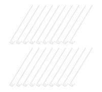 HAPINARY Support de Mât de Drapeau pour Vitre de Voiture Blanc en Abs, Structure Télescopique Ajustable, Lot de 20 Pièces, pour Défilés et Événements