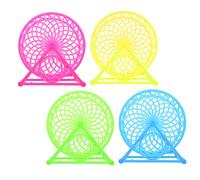 HAPINARY Support De Roue De Course pour Hamster 4 Pièces Roue Dexercice Silencieuse pour Chinchilla Cochon Dinde