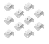 HAPINARY Support Mural en Acier Inoxydable pour Tringle à Rideau et Penderie, 10 Pièces, Compatible Rails de 1,02 à 1,14 Pouce, Robuste et Gain de Place pour Aménagement Intérieur
