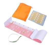 HAPINARY Tapis de Mesure Bébé 0-3 Ans Toise Intégrée et Ruban Métrique pour Périmètre Crânien, Pliable et Portable, Rose, Paquet de Rangement et Stickers, Suivi Courbe de Croissance -Né