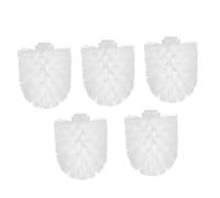 HAPINARY Têtes De Brosse De Toilette De Rechange Rondes 80x100 Mm Plastique Blanc, Nettoyant, Lot De 5 Pièces pour Salle De Bain Et Toilettes