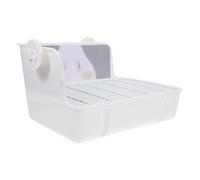 HAPINARY Toilettes d'angle pour Lapins, Bac à Litière Blanc en Plastique | Détachable, sans Odeur, Peu Encombrant, pour Cochons D'inde et Chinchillas
