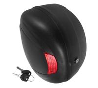 HAPINARY Top Case Arrière de Moto en Plastique Noir Dosseret, Grosse Capacité et Installation Facile, Coffre Spacieux pour Transport Sécurisé sur Moto Électrique