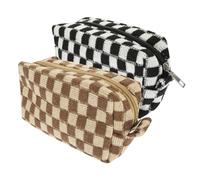 HAPINARY Trousse De Toilette De Voyage À Carreaux Capacité Motif Floral pour Cosmétiques Et Crayons