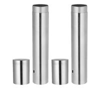 HAPINARY Tube de Rangement en Acier Inoxydable 30 CM Cylindrique pour Documents Importants Diplômes Naissance Bureau