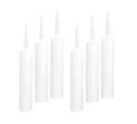 HAPINARY Tubes de Calfeutrage Blancs et Scellement Solide des Fissures Lot de 6 Rechargeables en Plastique pour Application Facile de