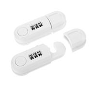 HAPINARY Verrous de Sécurité pour Armoires D'garçon et Filles en Abs Blanc, Solution sans Perçage Résistante à L'usure, 2 Pièces Cuisine et Maison