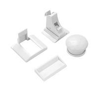 HAPINARY Verrous Magnétiques Design Difficile pour Bébé pour Placard de Sécurité Lot de 4 avec 1 Clé, Protection Meuble Abs Blanc, Serrure Invisible Garçon et Filles pour Porte et Tiroir