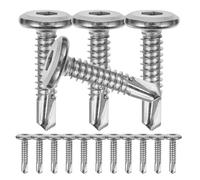 HAPINARY Vis de Clôture Autotaraudeuses Inox 20 Pièces Tiges Filetées 5,5X25 MM pour Montage Portail et Kit Visserie Clôture