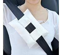 HapiPoppy Oreillers en satin soyeux pour ceinture de sécurité, protège-poitrine, patients chimiothérapie, cancer, incision à cœur ouvert, récupération post-chirurgie, cadeau ivoire