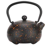 Hapivida 0.3L/0.8L Théière Processus de Gravure Vintage Coulée à La Main, Bouilloire en Fonte Épaissi Style Japonais, pour Cuisinière à Induction, Gaz (F 0.3L)