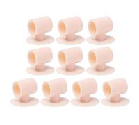 Hapivida 10 coussinets de protection de poignée de porte en silicone, anti collision, sans perforation, à ventouse, pour portes en bois, métal, verre, frigo, armoire (Rose)