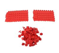 Hapivida 100 Boucles d'oreille d'identification pour bétail (Red) | Boucle Marquage Bétail Plastique Pour Gestion Sanitaire Et Traçabilité