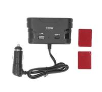 Hapivida Adaptateur Multiprise Prise Allume Cigare 1 vers 3, 3 Prises Fumeur Voiture avec USB Type C 12V 24V 120W en ABS pour Chargement Auto et Appareils Électriques