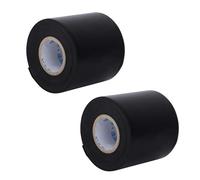 Hapivida Attachage Isolant de Climatiseur en PVC, Ruban Isolant Noir de Climatisation, Tube Résistant à L'Huile, Ruban Protecteur Portable, Ruban d'Emballage (2Pcs)