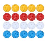 Hapivida Balle de Golf, 20 Pièces Couleur Mixte Plastique Alvéolée à Flux d'air, Balles d'Entraînement Léger pour Pratique Sportive en Intérieur Golf ou Tennis