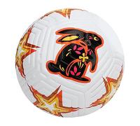 Hapivida Ballon de Football Taille 5, Ballon d'Entraînement Élastique Professionnel Motif Lapin, PU Cuir Matériau, pour Matchs Examens Formation Extérieur