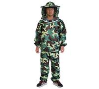 Hapivida Beekeeping Protective Suit, Professional Beekeeper Equipment Dress with Round Hat Veil and Pants, Durable Soft Fabric for Beekeeping Hive Tending Protection