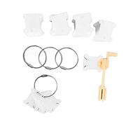 Hapivida Bobines de Fil en Plastique, 120 Anneaux de Bobine de Fil en Plastique avec Enrouleur, Cartes de Fil à Broder, Canette de Point de Croix pour Bricolage Broderie Rangement de Couture