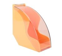 Hapivida Boîte de Filtre Papier pour Café Conique en Acrylique, Porte Filtre Papier en Acrylique Organisateur de Filtres à Café avec Couvercle Antipoussière pour Filtre Papier, Sto (Orange)