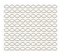 Hapivida Boucle d'Anneaux en D en Métal, 100pcs Boucle de Ceinture en Métal Anneaux en Forme de D Assortiment de Matériel pour la Couture de Sangles DIY Sangles Cravates Ceintures Sacs(Or)