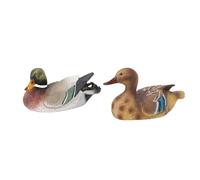 Hapivida Canards Colverts Flottants, 2 Pièces Extérieur Statue de Canard Colvert Réaliste Faux Canards Mandarins Flotteur Leurres de Canard Flottants Ornements pour Décoration de Jardin