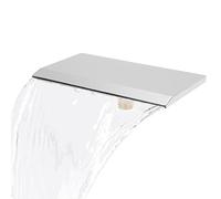 Hapivida Cascade Déversoir Lame G1/2 Filetage Externe Bassin Cascade Cascade 19cm Fontaine de Piscine en Acier Inoxydable pour Piscine de Jardin Extérieur Caractéristiques de l'eau