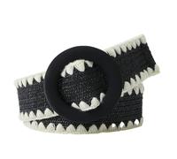 Hapivida Ceinture Élastique Tressée Décorative, Bandage Taille Ajustable Lâche en PP Laine pour Plage Vacances (Taille unique)