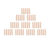 Hapivida, Chevilles en Bois pour Tiroirs de Meuble, M6 30/40/50mm, Tige Canelée en Bois Naturel, pour Assemblage et Joint de Meubles en Panneau (M6 * 40 (50pcs))