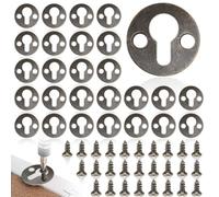 Hapivida Cintres de Trou de Serrure, Crochets Cadre Double Trou en Alliage de Zinc avec 100 Vis Support Montage Mural Invisible pour Photos Miroirs Décoration Vintage