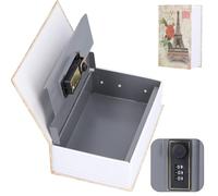 Hapivida Coffre-Fort en Forme de Livre, Livre de Clés Coffre-Fort pour Objets de Valeur, Password Creative Cash Box Boîte en Acier Inoxydable Sécurité