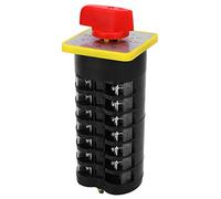 Hapivida Commutateur Rotatif Universel 12 Positions LW5D-16TM707/7, Commutateur Cam Électrique 110-380V 16A, Contacts Alliage Argent, Matériau PC Ignifuge, pour Contrôle Circuit Te