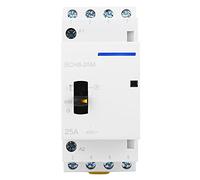 Hapivida Contacteur AC Modulaire 25A 4P 24V, BCH8-25M Interrupteur de Contrôle Manuel pour Appareils Électroménagers, Contrôle de Charge Inductive, Montage sur Rail DIN (4NC)