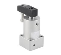 Hapivida Cylindre Pneumatique Rotatif 90 Degré Presse Angulaire Clamping, Double Effet 25mm 1.0MPa Alliage Aluminium pour Outil Oscillant Application Industrielle (Ack25-90r)