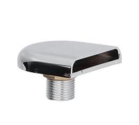 Hapivida Déversoir Cascade Murale, Lame d'eau Étanche 6,5cm pour Fontaine Piscine Spa Douche Jardin avec Sortie Large Finition Argentée