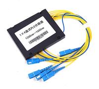 Hapivida Diviseur de Fibre Optique PLC, Module 1x4 SC UPC Monomode à Faible Perte d'Insertion, pour Réseaux Optiques Domestiques et Professionnels