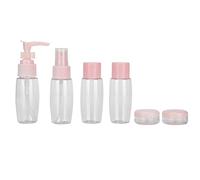 Hapivida Ensemble de 6 flacons pulvérisateurs Rechargeables Transparents en ABS pour Voyage et Entretien Liquide, flacons Spray Lotion crème Bouchons pivotants