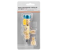 Hapivida Extracteur de Valve R22 R410, Outil d'Installation pour Climatisation avec Corps en Laiton CNC, CH19BV-CV pour Remplacer le Noyau sans Vidanger le Frigorigène