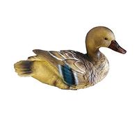 Hapivida Figurine de Canard Flottant en Résine, Fausse Statue de Canard Mandarin Réaliste, Une Paire de Canard Colvert pour éTang, Jardin, Cour, Piscine, Arrière-Cour (#3)