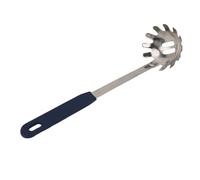 Hapivida Fourchette à Spaghetti en Inox avec Revêtement Silicone | Fourchette Spaghetti Inox 304 Silicone Anti Adhérent Trou Suspension Pour Cuisson Pâtes