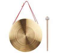 Hapivida Gong à Main 15cm en Laiton, Instrument de Percussion pour Chapelle et Opéra avec Maillet Rond en Bois, Son Clair et Durable pour Enfants et Débutants en Musique