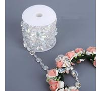 Hapivida Guirlande de Perles en Cristal, Guirlande Lumineuse Décorative Éclatante avec Strass Acrylique Transparent 30 mètres pour Mariage Anniversaire Décoration Maison